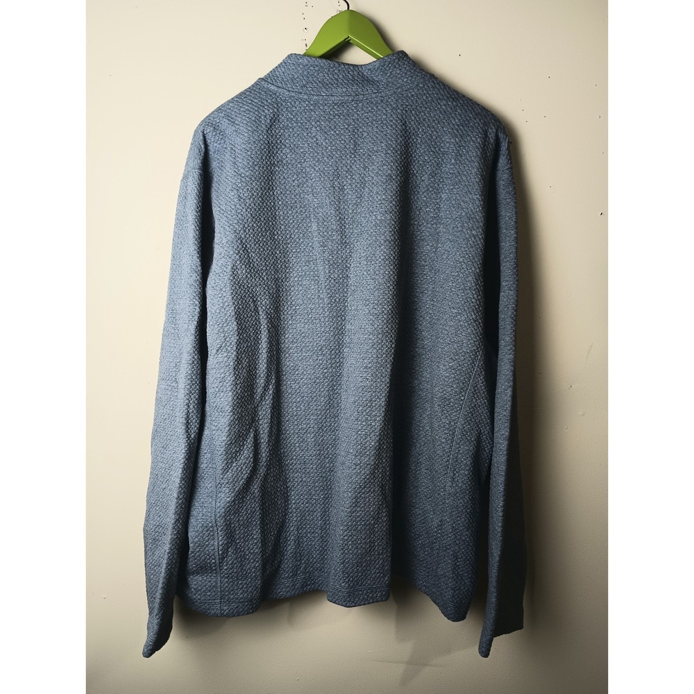 Old Navy Active Recharge Fleece Quarter Zip Pullover Blue XXL Textured Athletic - Picture 5 of 5